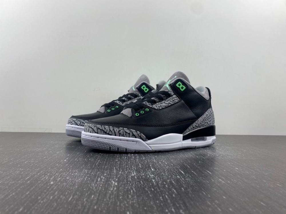 (free shipping) Air Jordan 3 “Green Glow”