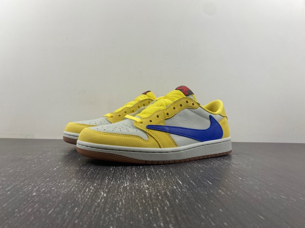 (free shipping) Travis Scott x Air Jordan 1 Low OG “Canary”